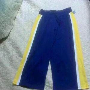 Flirtitude blue/white/yellow active wear pants